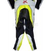 RTX Halo Floro Yellow Black Motorcycle Leathers 1Pc Suit
